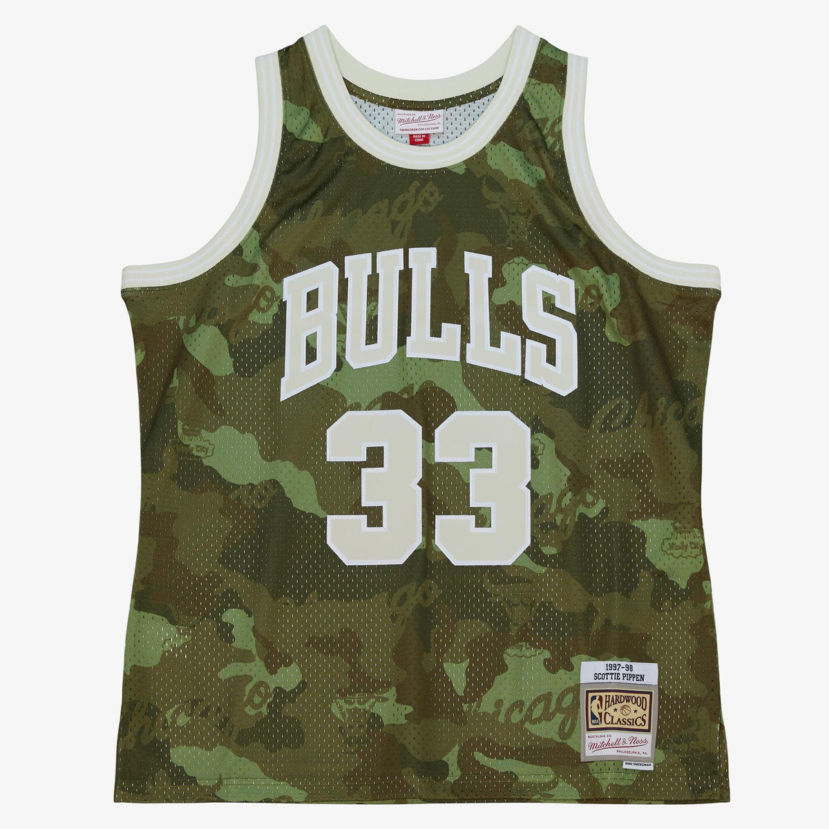Chicago Bulls Scottie Pippen 1997 Ghost Camo Swingman Jersey - Green