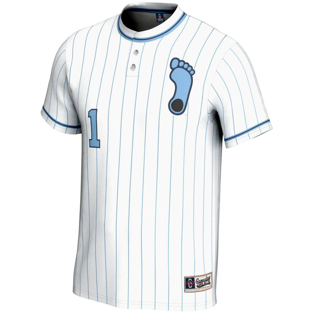 #1 North Carolina Tar Heels Lightweight Softball Jersey - White