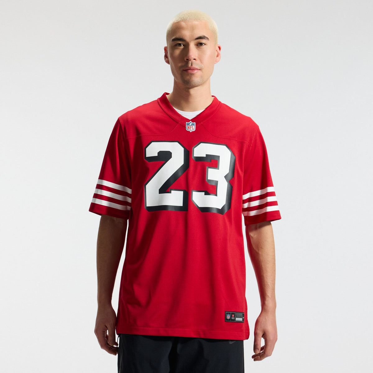San Francisco 49ers Christian McCaffrey Scarlet Alternate Game Player Football Jersey