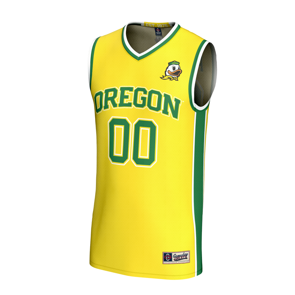Oregon Ducks Lightweight Collegiate Basketball NIL Pick-A-Player Fashion Jersey - Yellow