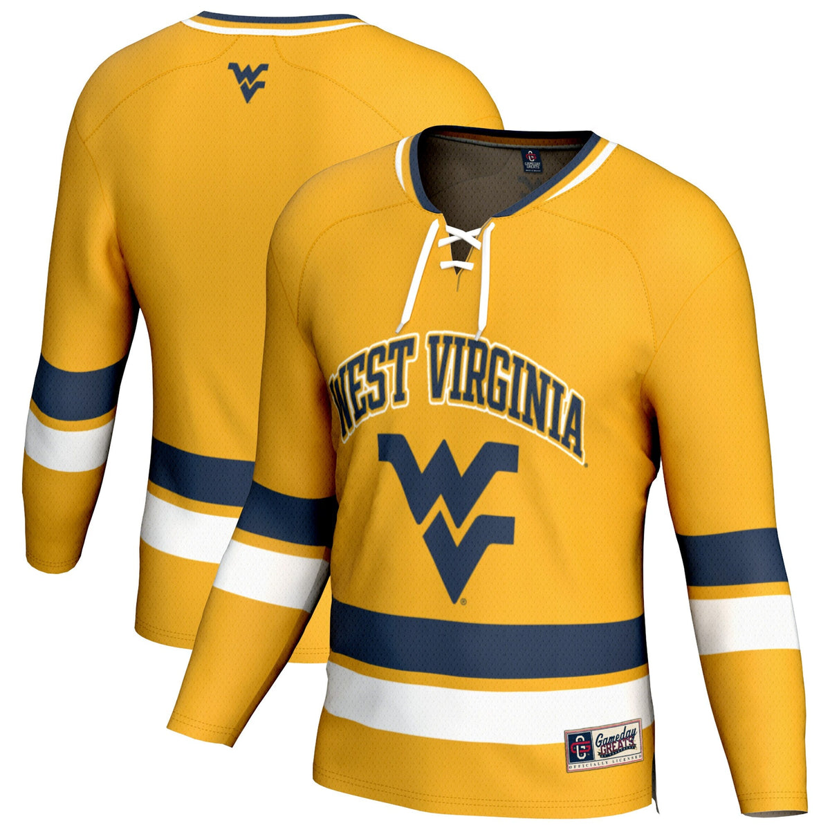 Gold West Virginia Mountaineers Spirit Hockey Jersey