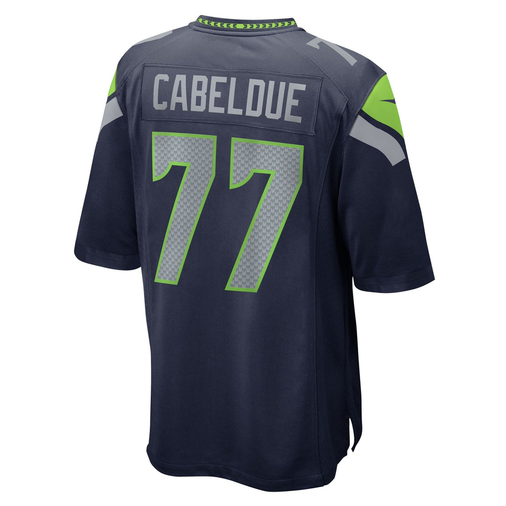 Seattle Seahawks Bryce Cabeldue College Navy Team Game Football Jersey