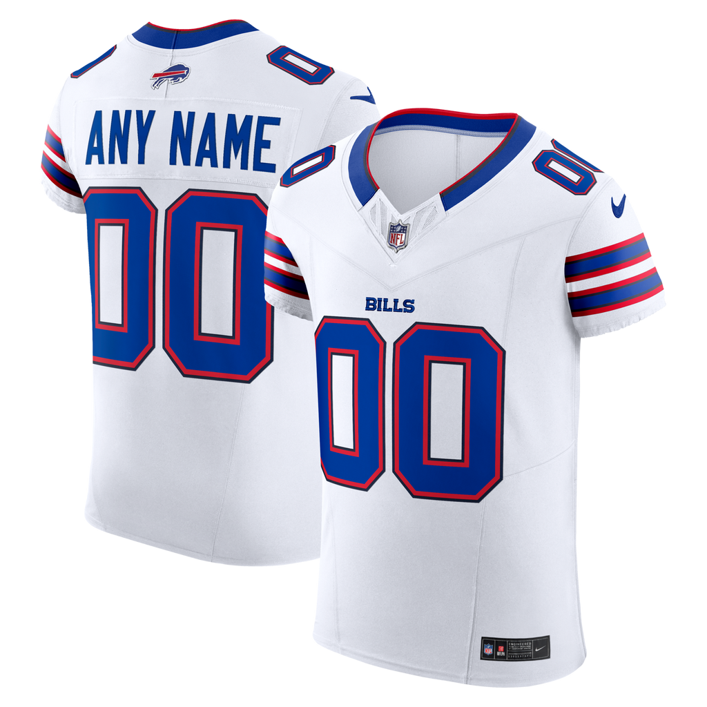Buffalo Bills White Vapor F.U.S.E. Elite Custom Football Jersey