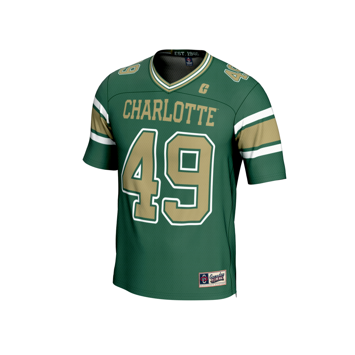 #49 Charlotte 49ers Lightweight Football Fashion Jersey - Green