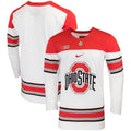 White Ohio State Buckeyes Replica College Hockey Jersey