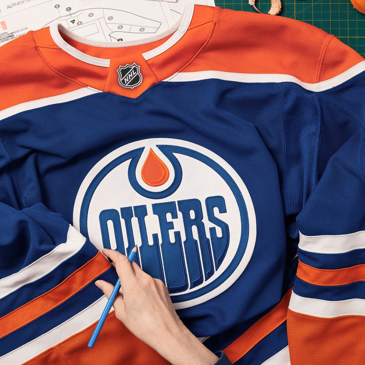 Edmonton Oilers Royal Home Pro Custom Jersey