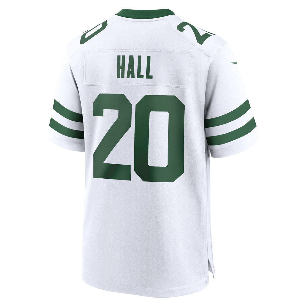 New York Jets Breece Hall Legacy White Game Football Jersey