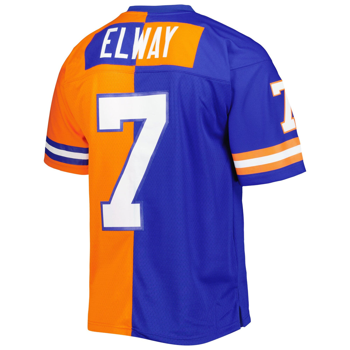Denver Broncos John Elway Royal/Orange 1990 Split Legacy Replica Football Jersey
