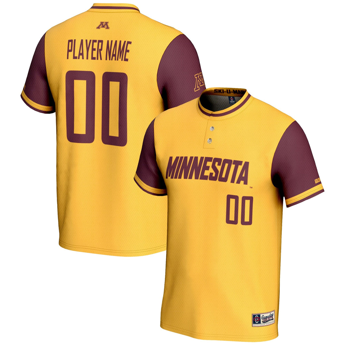 Minnesota Golden Gophers NIL Pick-A-Player Lightweight Softball Jersey - Gold