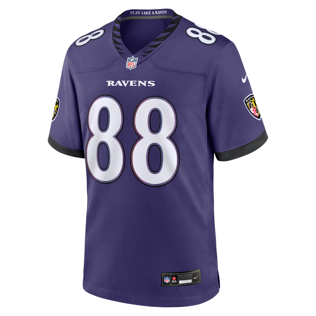 Baltimore Ravens Matthew Hibner Purple Team Game Football Jersey