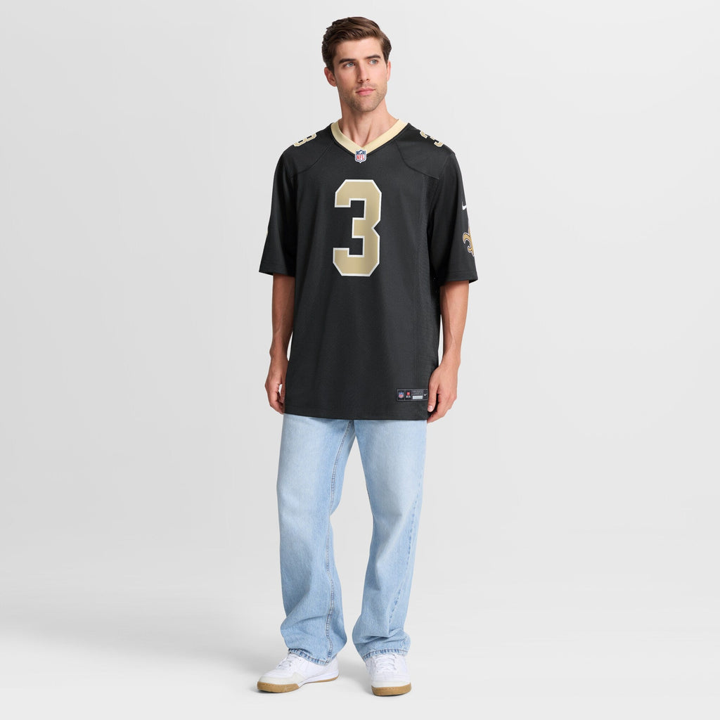 New Orleans Saints Travis Etienne Jr Black Game Football Jersey