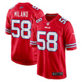 Buffalo Bills Matt Milano Red Alternate Game Football Jersey