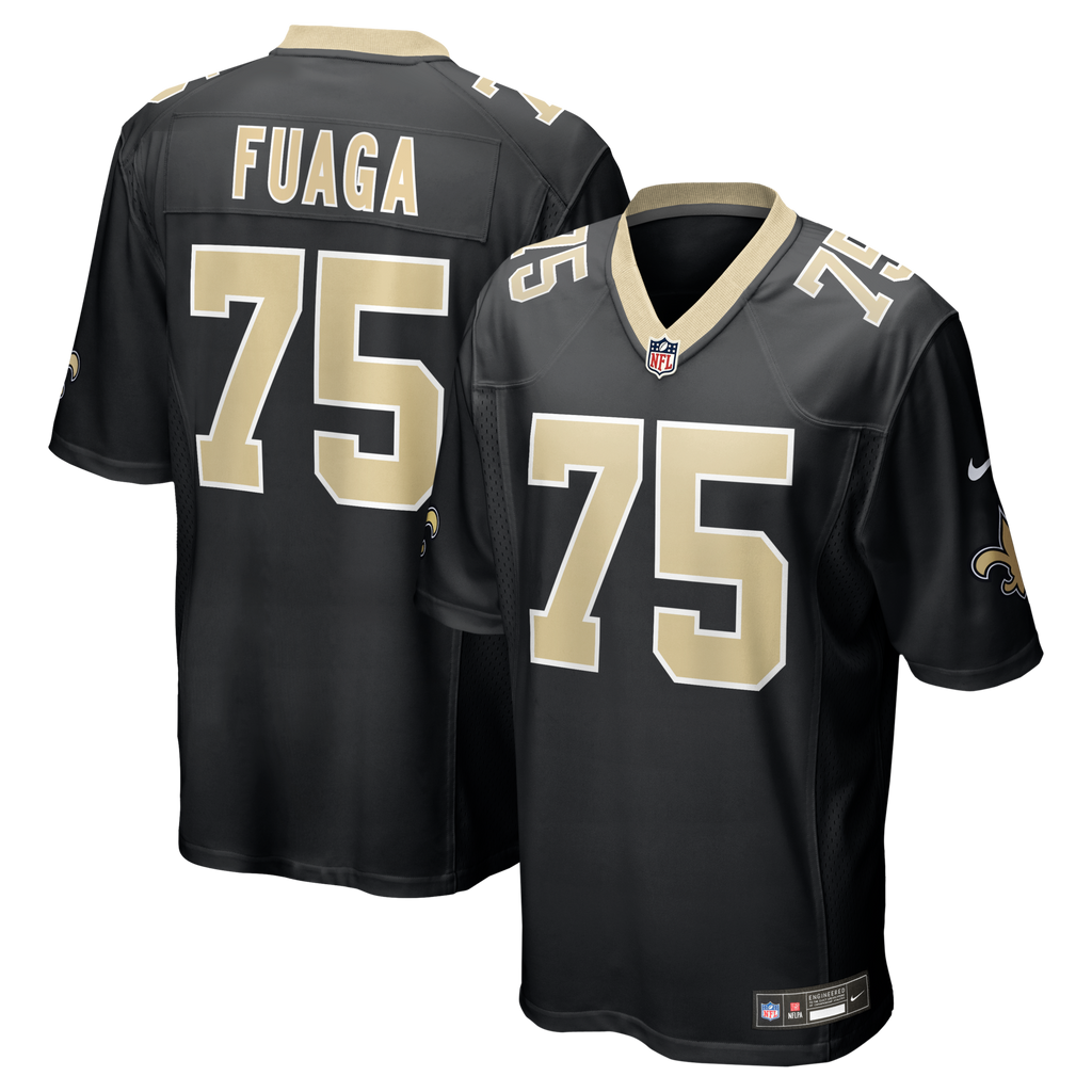 New Orleans Saints Taliese Fuaga Black Player Game Football Jersey