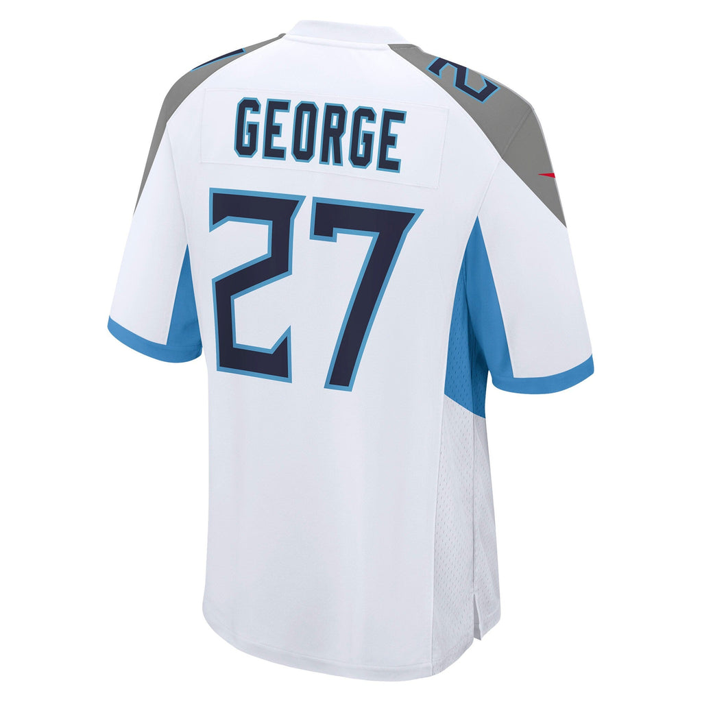 Tennessee Titans Eddie George White Retired Player Game Football Jersey