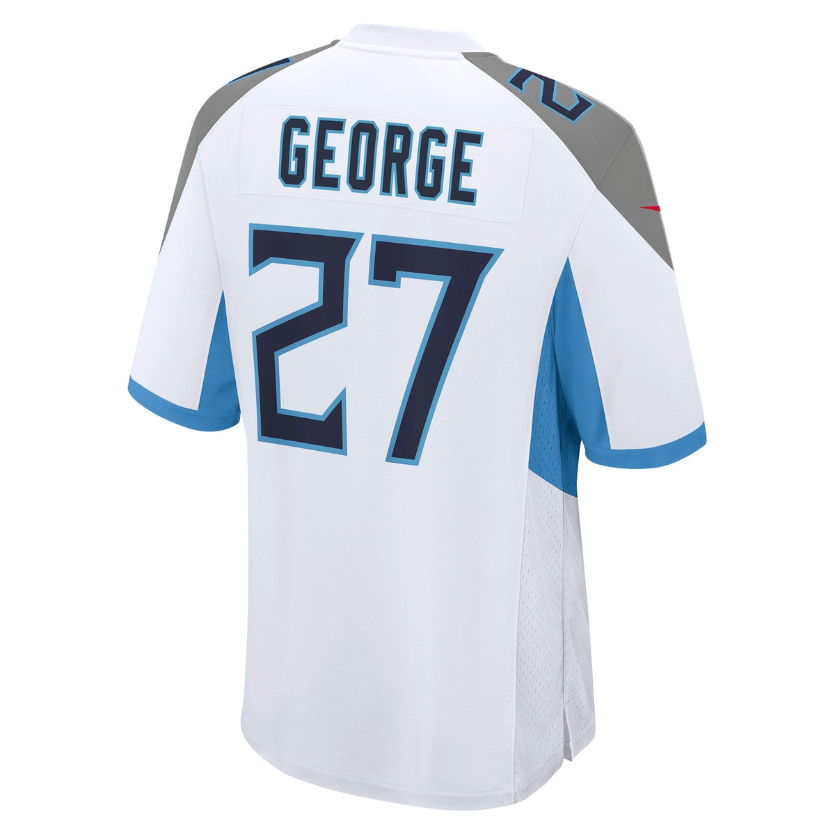 Tennessee Titans Eddie George White Retired Player Game Football Jersey