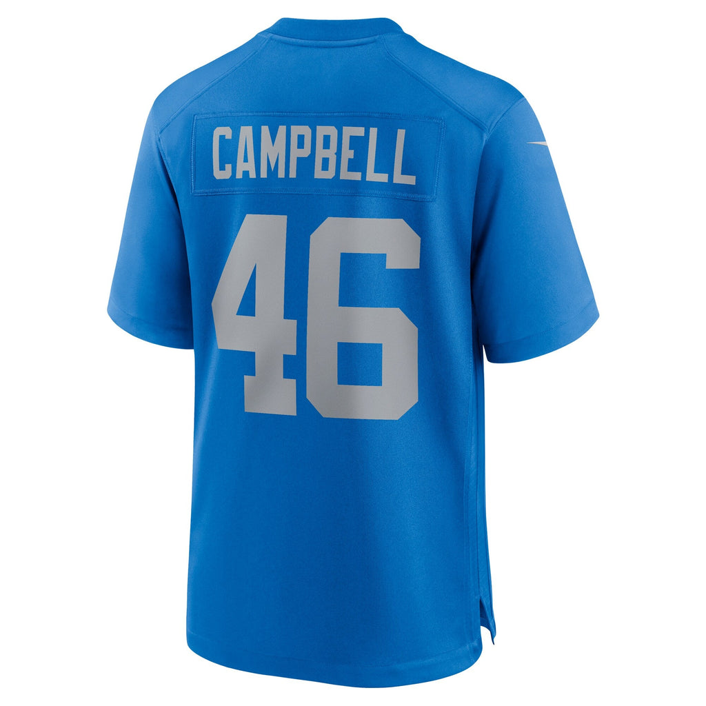 Detroit Lions Jack Campbell Blue Alternate Game Football Jersey
