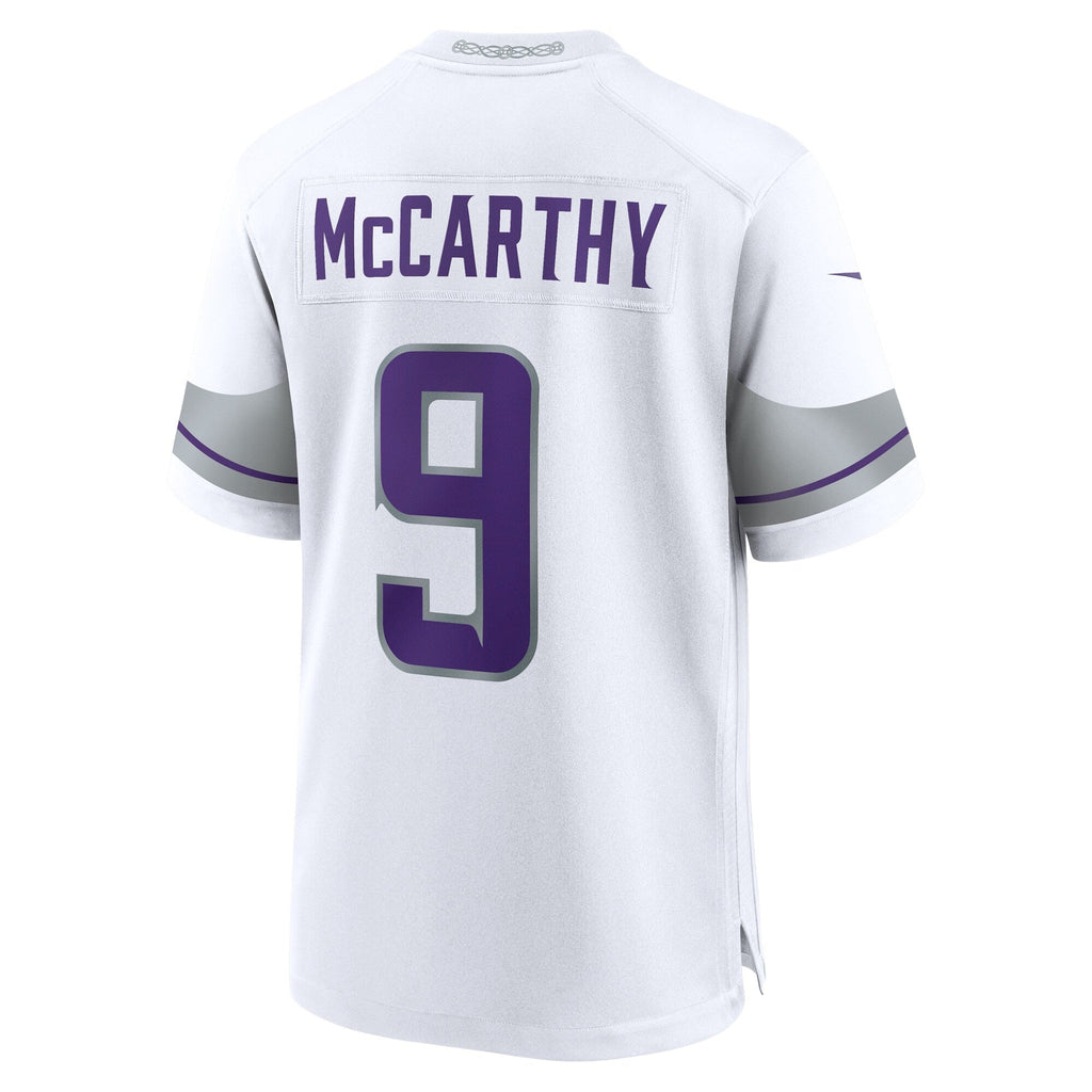 Minnesota Vikings J.J. McCarthy White Alternate Game Player Football Jersey