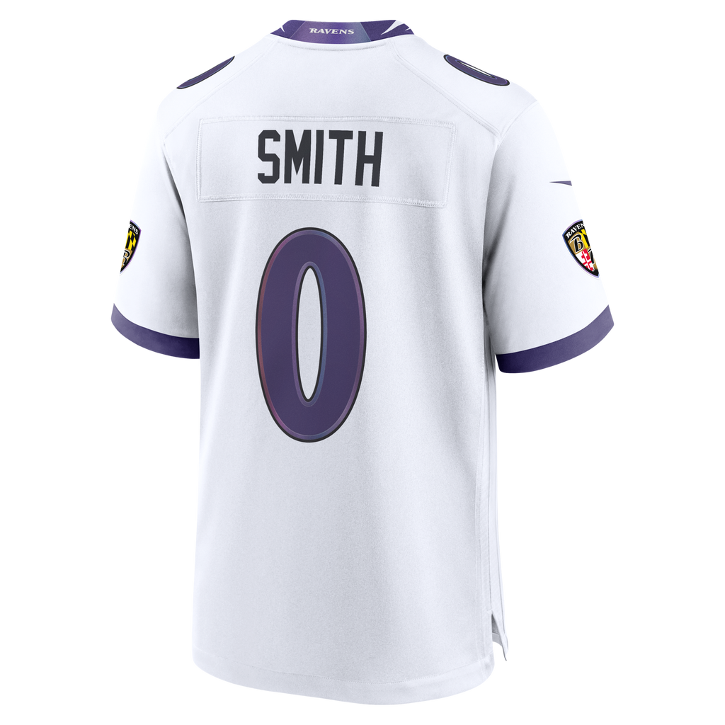 Baltimore Ravens Roquan Smith White Game Football Jersey