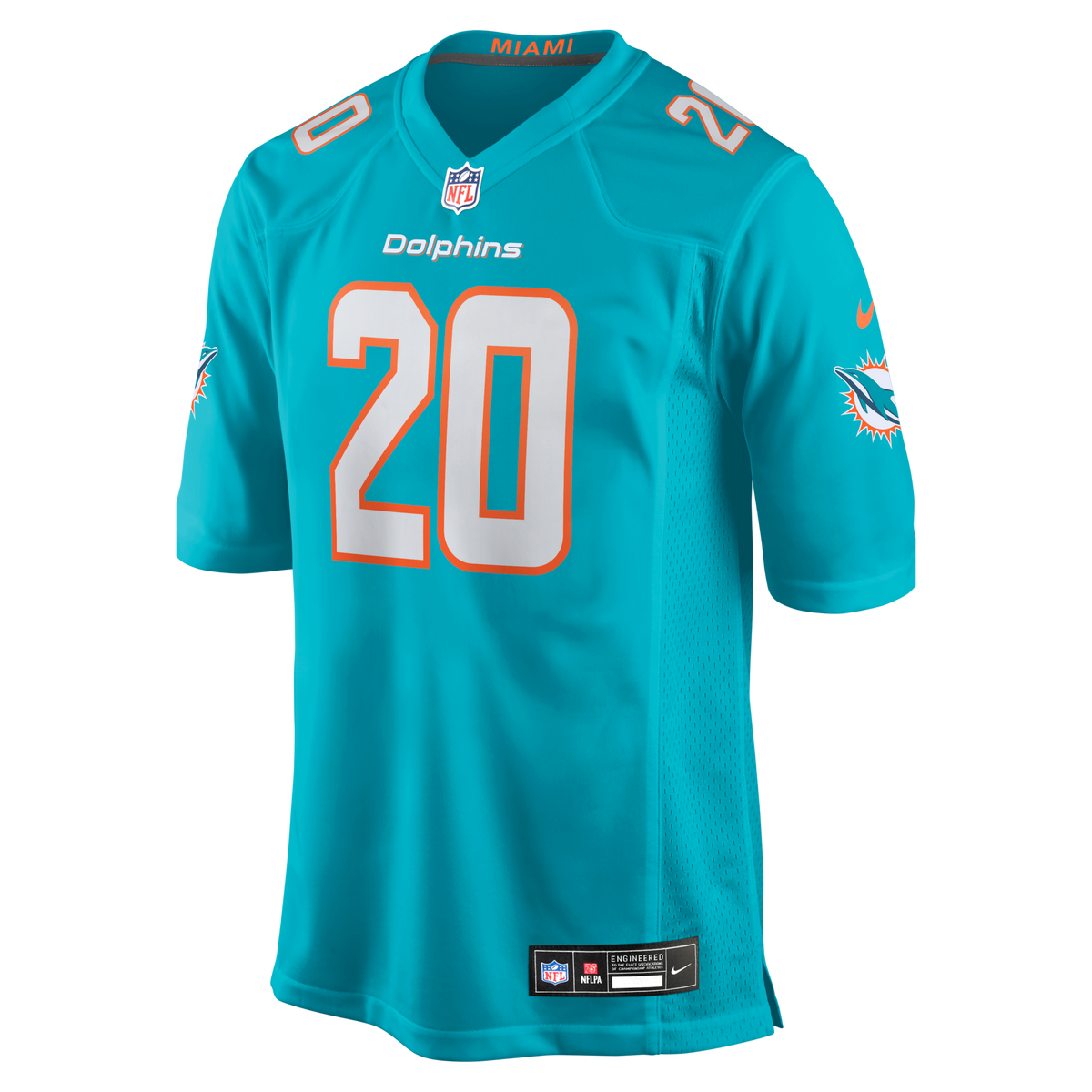 Miami Dolphins Jordyn Brooks Aqua Game Football Jersey
