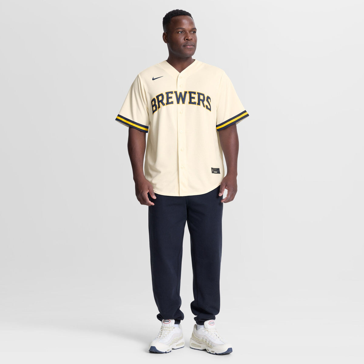 Milwaukee Brewers Dustin May Cream Home Replica Baseball Jersey