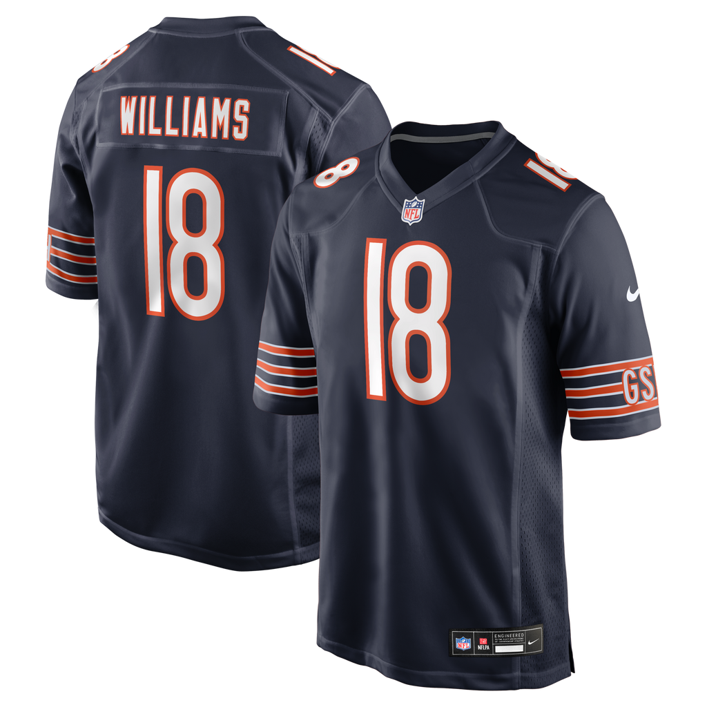 Chicago Bears Caleb Williams Navy Player Game Football Jersey