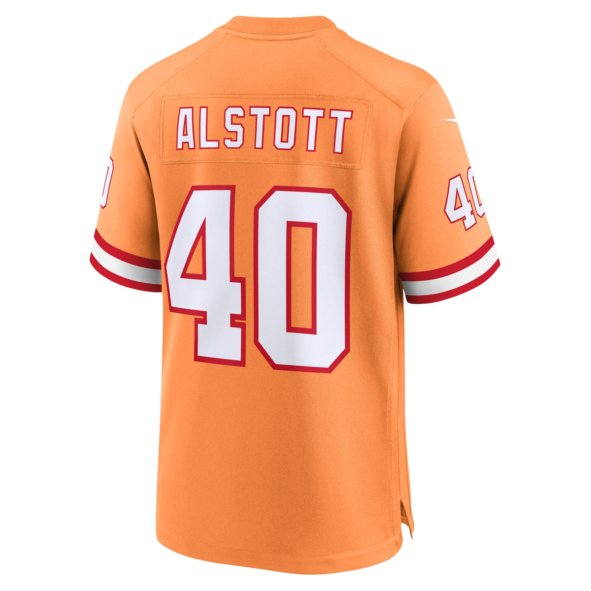 Tampa Bay Buccaneers Mike Alstott Orange Throwback Game Football Jersey