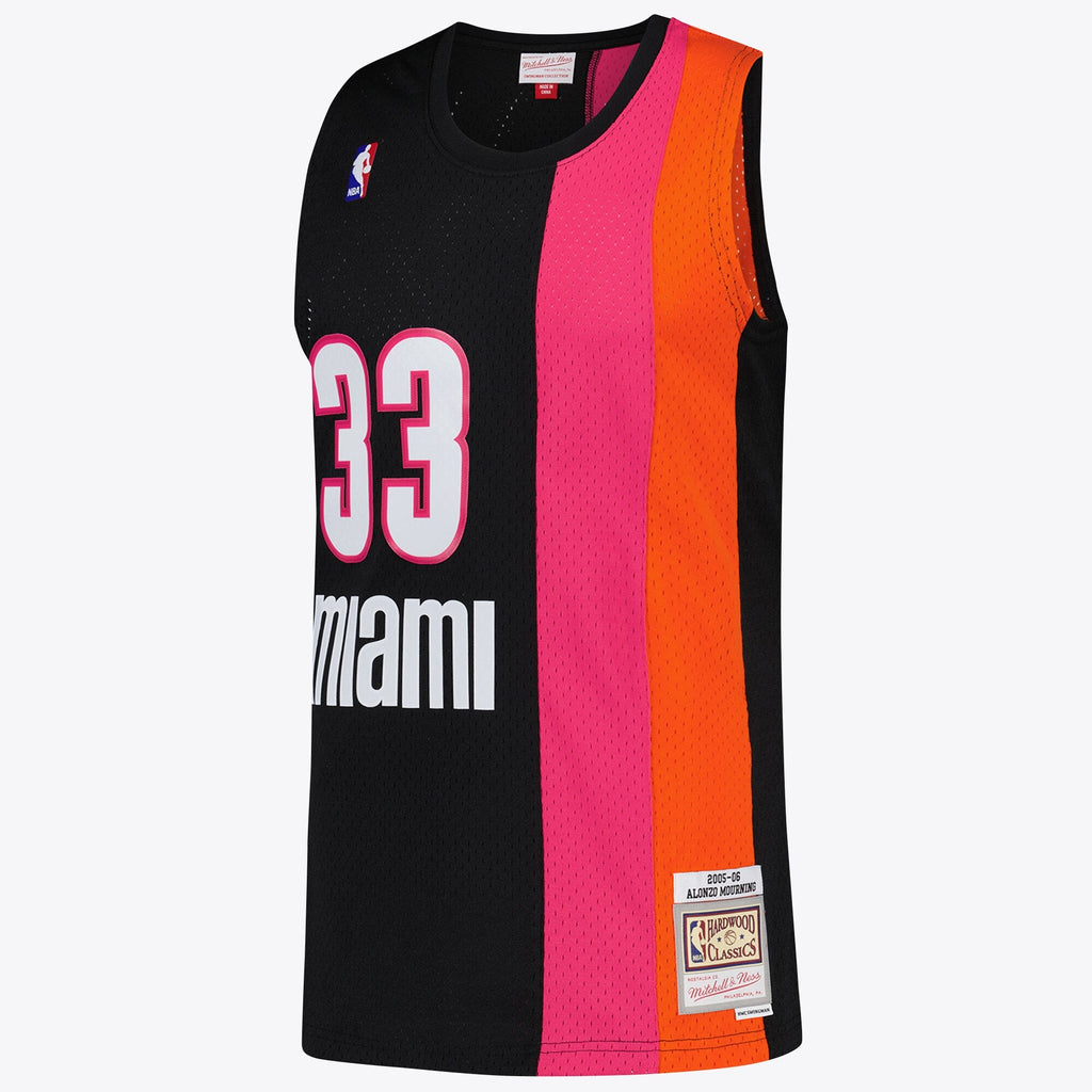 Miami Heat NBA Alonzo Mourning Hardwood Classics Road Jersey