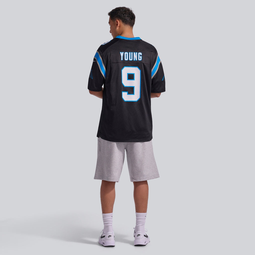 Carolina Panthers Bryce Young Black Team Game Football Jersey