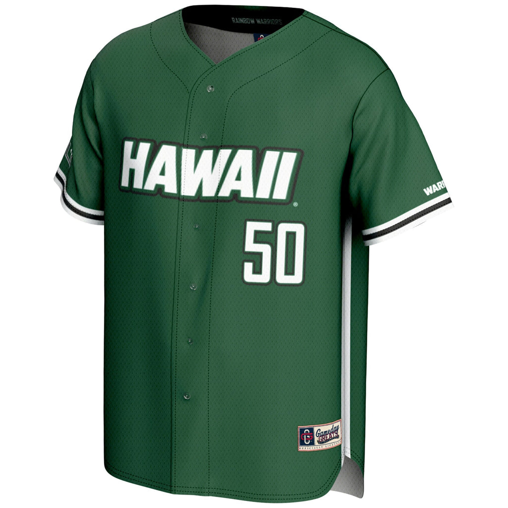 #1 Green Hawaii Rainbow Warriors Lightweight Baseball Jersey
