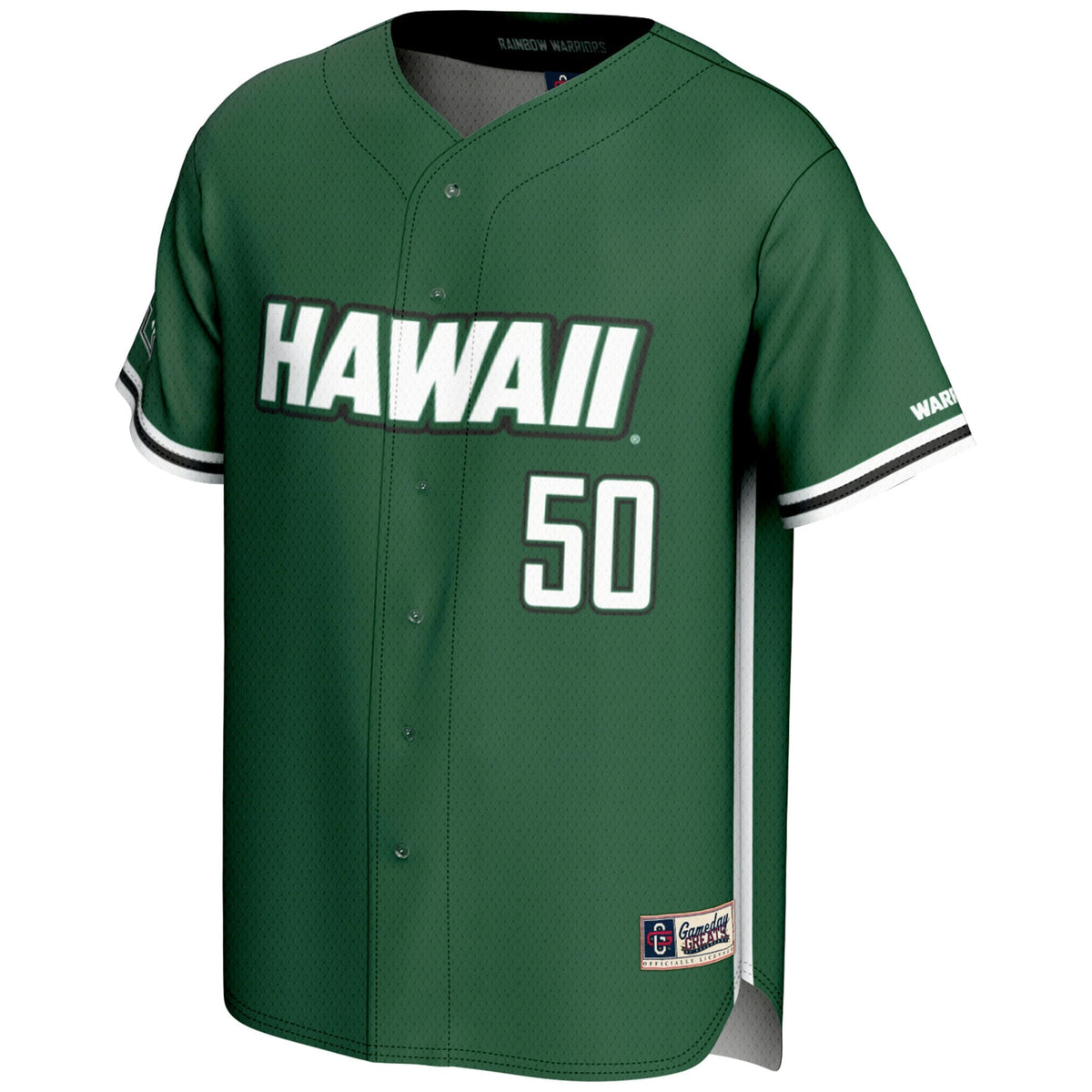 #1 Green Hawaii Rainbow Warriors Lightweight Baseball Jersey