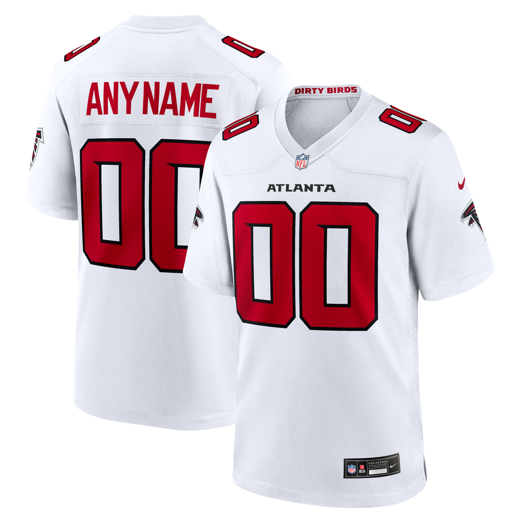 Atlanta Falcons White Custom Game Football Jersey