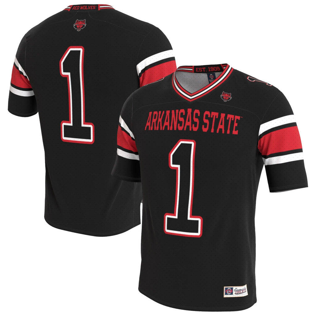 Arkansas State Red Wolves Lightweight Collegiate Football Blackout Fashion Jersey