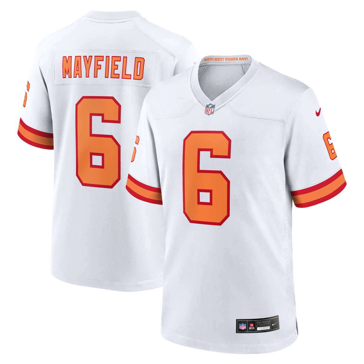 '76 Tampa Bay Buccaneers Baker Mayfield White Player Game Football Jersey