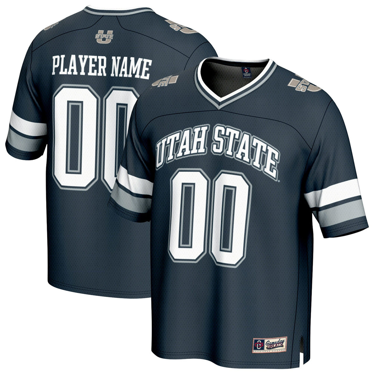 Utah State Aggies NIL Pick-A-Player Football Fashion Jersey - Navy