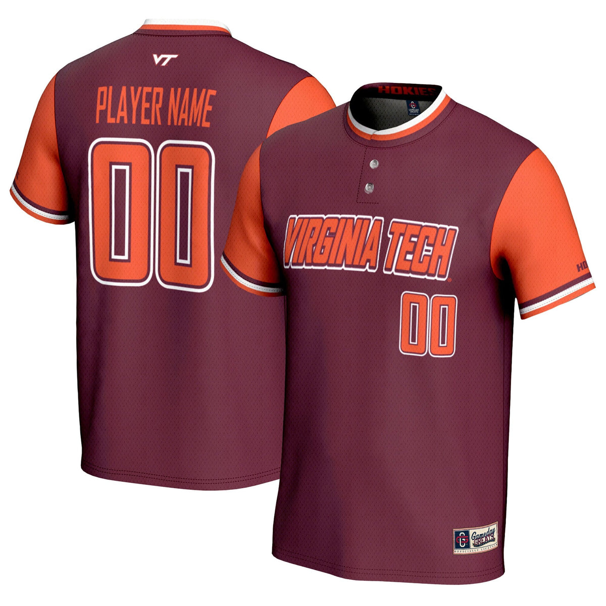 Virginia Tech Hokies NIL Pick-A-Player Lightweight Softball Jersey - Maroon