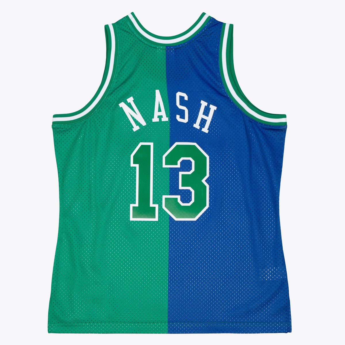 Dallas Mavericks Steve Nash 1998 Split Swingman Jersey - Blue/Green