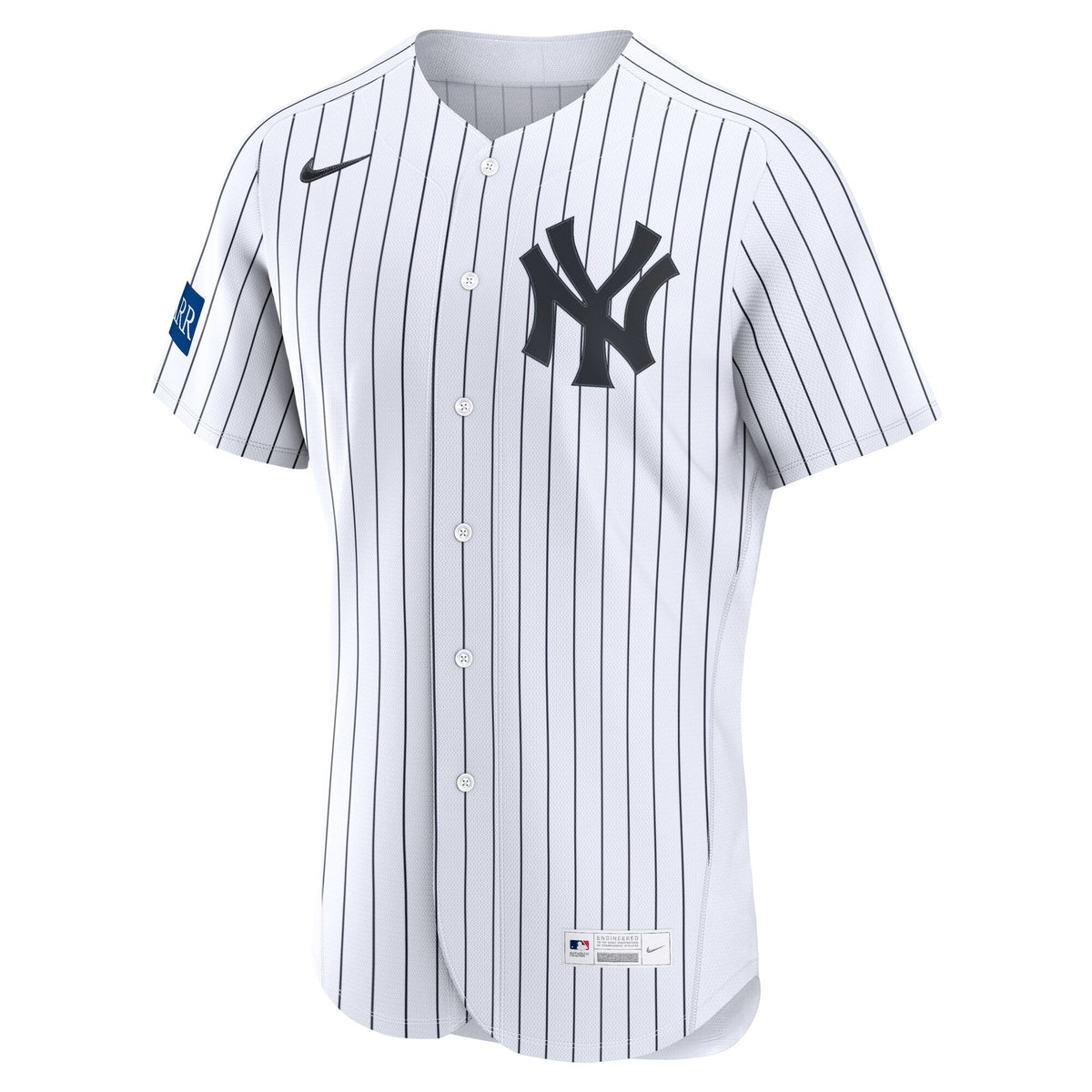 New York Yankees Aaron Judge White Home Sponsor Patch Baseball Jersey