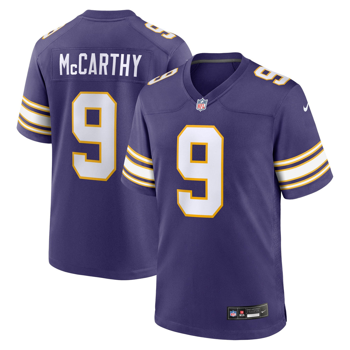 Minnesota Vikings J.J. McCarthy Purple 2nd Alternate Player Game Football Jersey