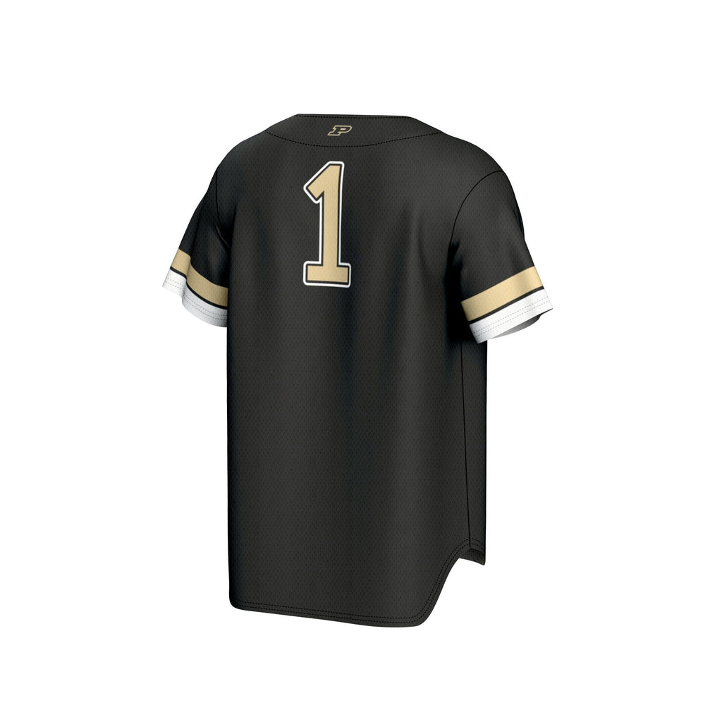 #1 Purdue Boilermakers Lightweight Collegiate Baseball Fashion Jersey - Black