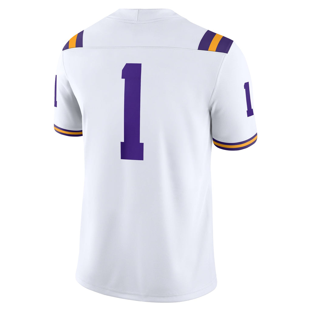 #1 LSU Tigers Game Jersey - White