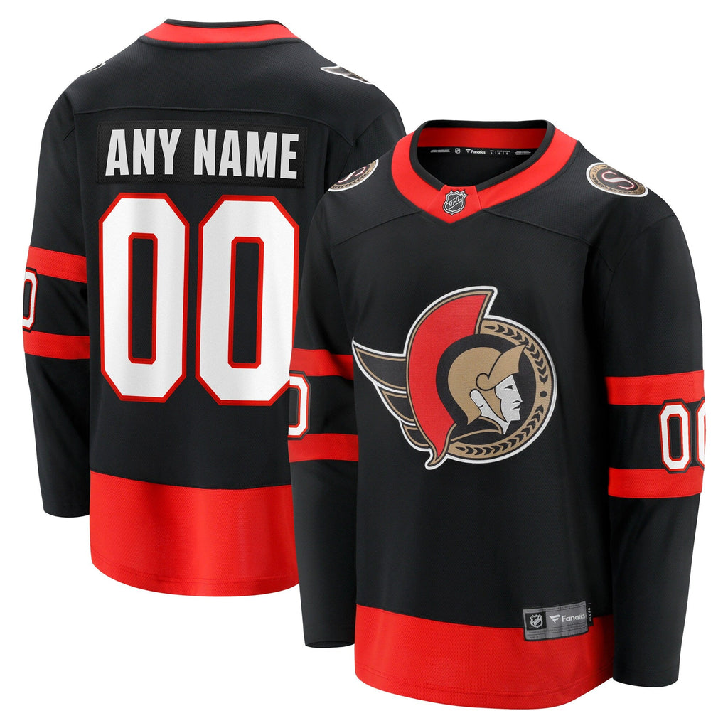 Ottawa Senators Black Home Custom Breakaway Hockey Jersey