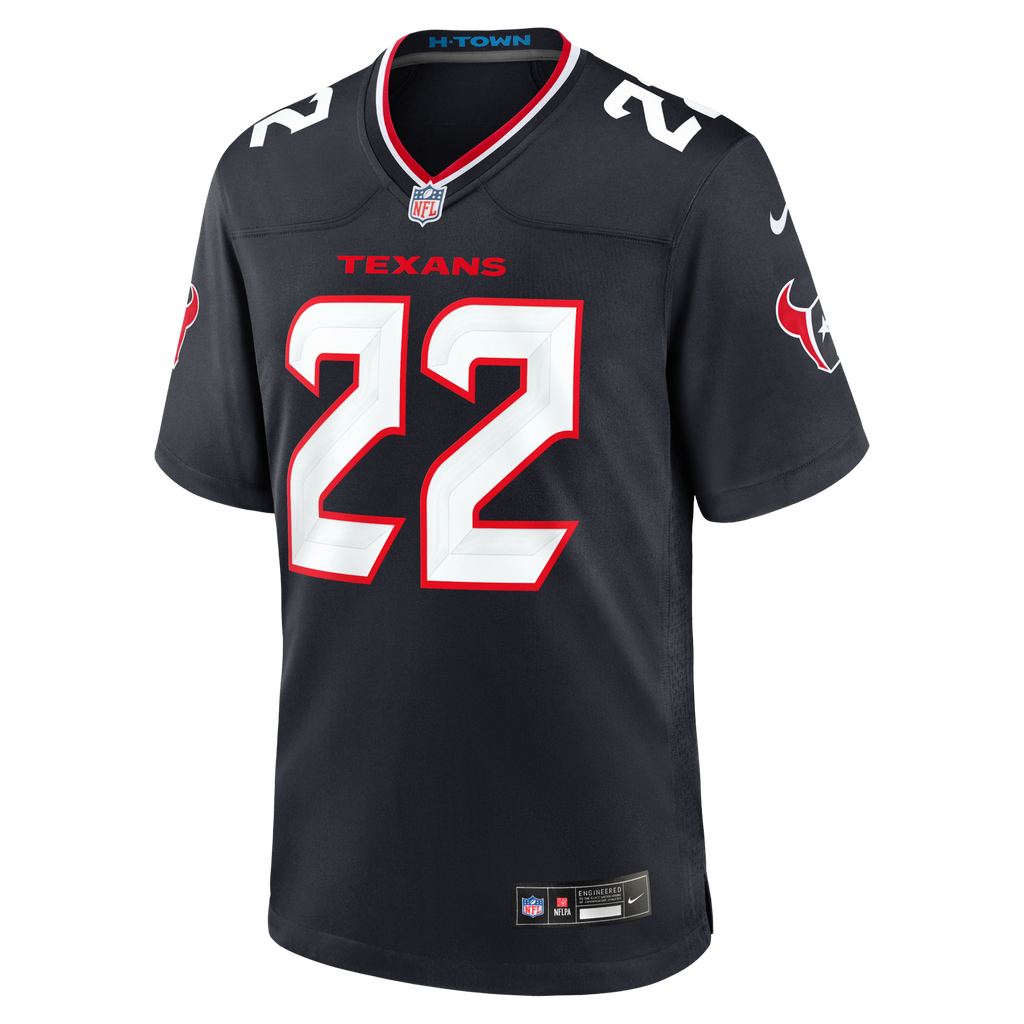 Houston Texans Jaylin Smith Navy Team Game Football Jersey