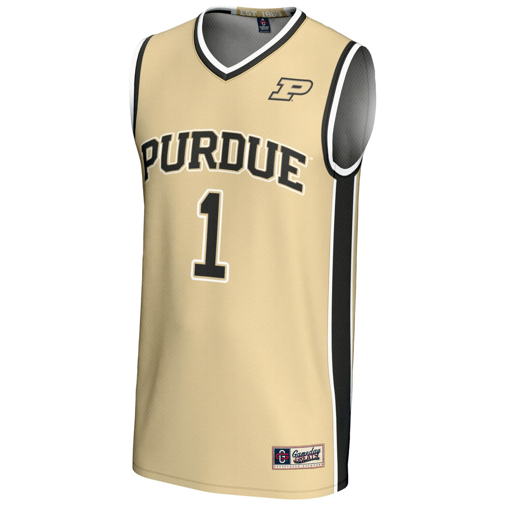 Male #1 Gold Purdue Boilermakers Lightweight Basketball Jersey