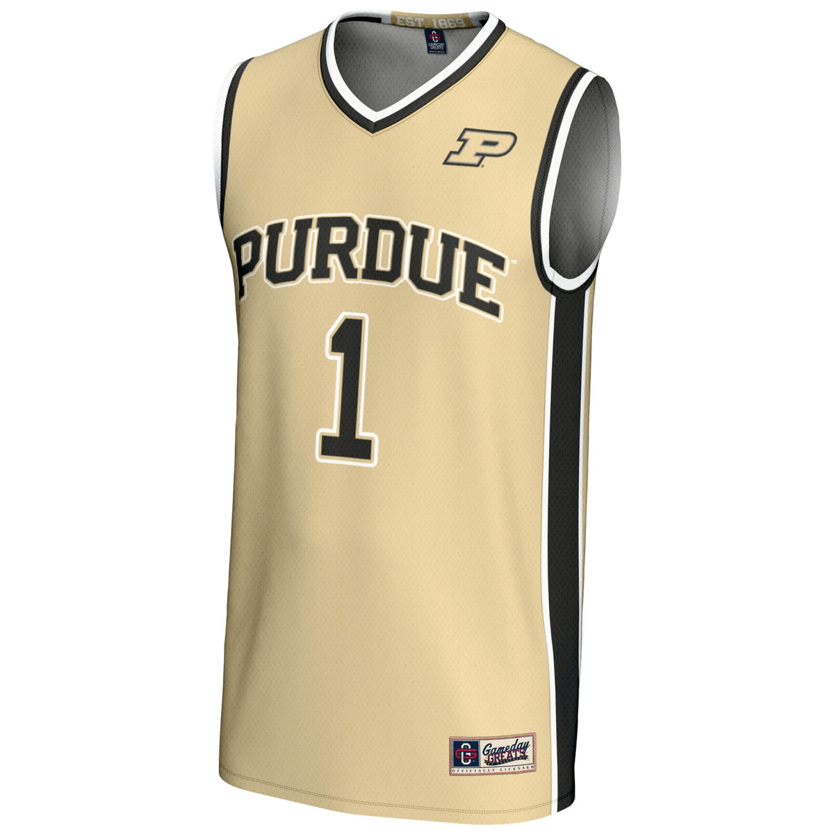 Male #1 Gold Purdue Boilermakers Lightweight Basketball Jersey