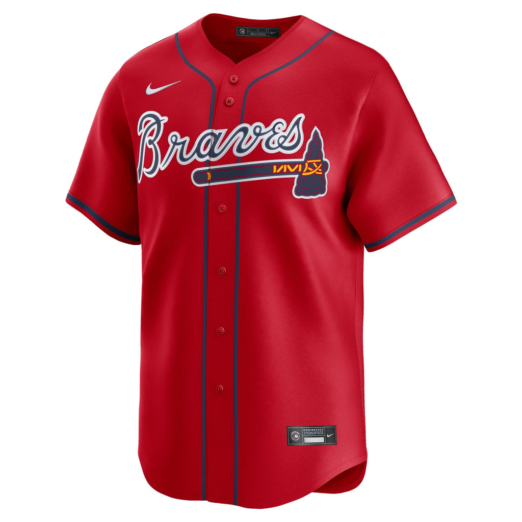 Atlanta Braves Red Alternate Limited Custom Baseball Jersey