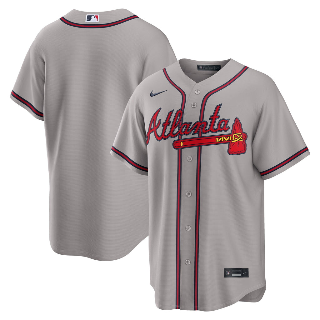 Atlanta Braves Gray Road Replica Baseball Jersey