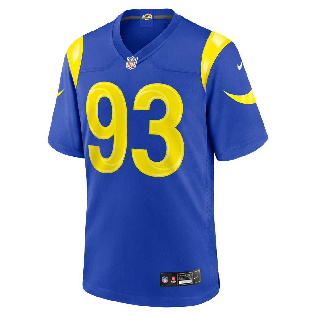 Los Angeles Rams Bill Norton Royal Team Game Football Jersey