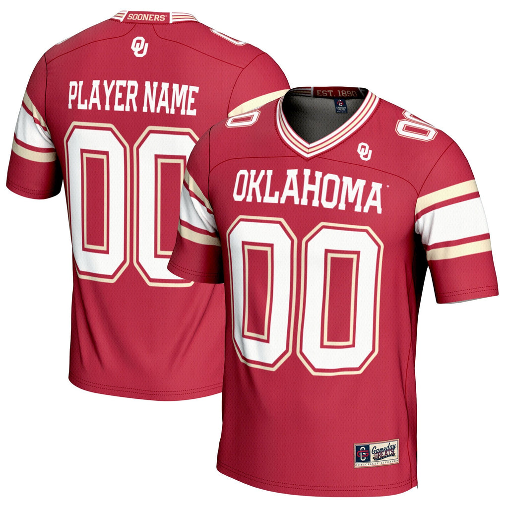 Oklahoma Sooners NIL Pick-A-Player Football Jersey - Crimson