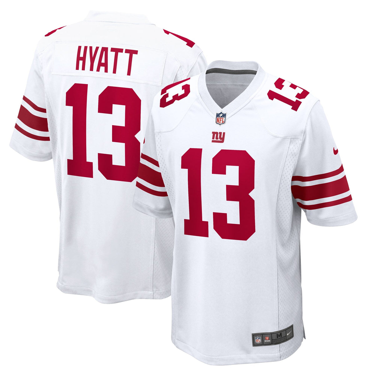 New York Giants Jalin Hyatt White Game Football Jersey