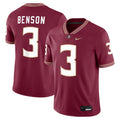 Trey Benson Garnet Florida State Seminoles Player Game Jersey